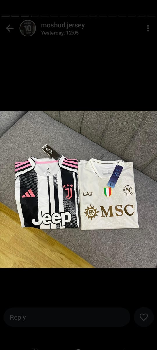 Juventus 2024/25 Home & Napoli 2024/25 Away Jersey